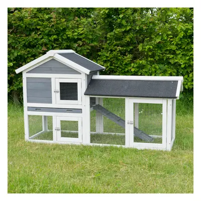 KCT Savona Tier Rabbit Hutch with Enclosed Run - Suitable for Guinea Pigs, Ferrets and More