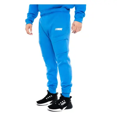 (L) Nike Standard Issue Logo Fleece Jogger Blue