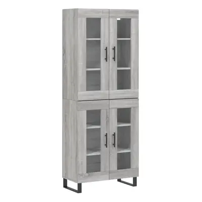 vidaXL Highboard Sideboard Cupboard Side Cabinet Grey Sonoma Engineered Wood