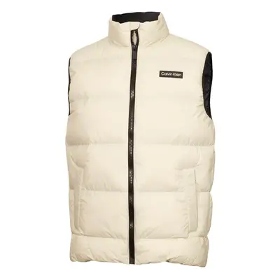 (S, Sand) Calvin Klein Mens Winnsboro Thermal Water Resistant Padded Gilet