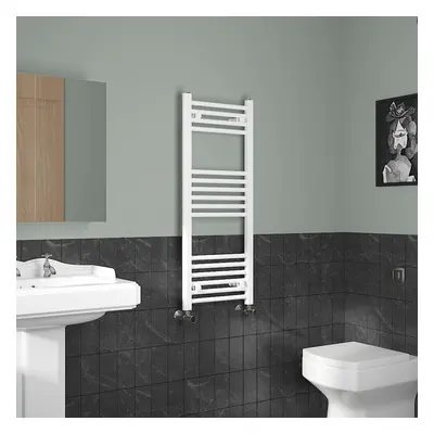 (1000x400mm, White) NRG Straight Central Heating Towel Rail Bathroom Heated Rad Radiators Ladder