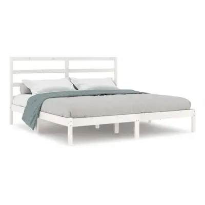 (white, x cm) vidaXL Solid Wood Pine Bed Frame Wooden Platform Bed Multi Colours Multi Sizes