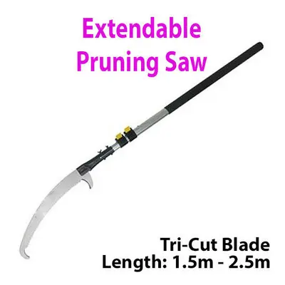 1.5m 2.5m Extendable Pruning Saw Garden Bush Branch Twig Cut Tool Allotment