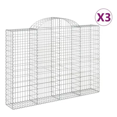 (200 x x 140/160 cm/ pcs) vidaXL Arched Gabion Basket Stone Basket Gabion Retaining Wall Galvani