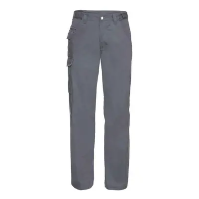 (40L, Convoy Grey) Russell Mens Polycotton Twill Work Trousers