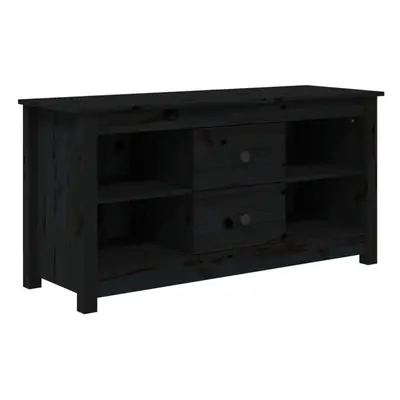 (Black) vidaXL Solid Wood Pine TV Cabinet TV Console Media Unit Cabinet Multi Colours