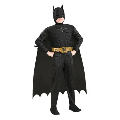 (S, Black/Gold) Batman Boys Deluxe Costume