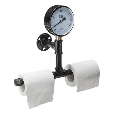 Black Personality Modern Industrial Style American Retro Creative Water Pipe Toilet Paper Rack P