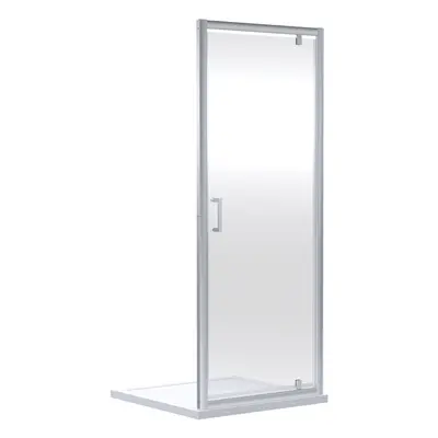 Ruwa 6mm Toughened Safety Glass Reversible Pivot Shower Door - x 900mm - Chrome - Balterley