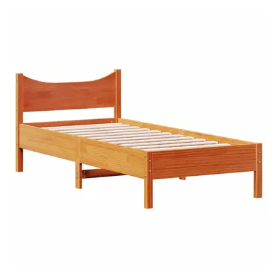 vidaXL Bed Frame Bed Base Bedstead Wax Brown 90x190 cm Single Solid Wood Pine