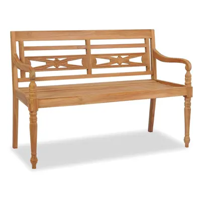 vidaXL Teak Batavia Bench 120cm Outdoor Garden Patio Yard Seating Furniture