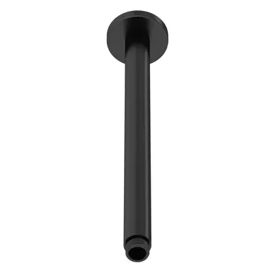 Round Ceiling Mount Shower Arm - 300mm - Matt Black