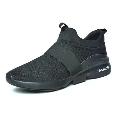 (Black, 9) Men Comfy Ankle Cushion Slip On Sports Sneakers