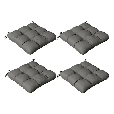 Outsunny Set of Outdoor Seat Cushion with Ties, for Garden Furniture, Grey