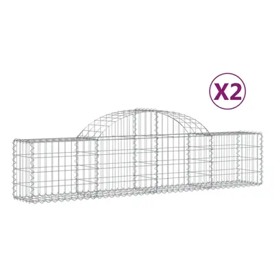 (200 x x 40/60 cm/ pcs) vidaXL Arched Gabion Basket Stone Basket Gabion Retaining Wall Galvanise