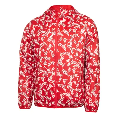 (L, Red/White) Calvin Klein Mens Printed Golf Wind Resistant Windbreaker Jacket