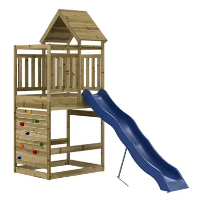 (solid impregnated pinewood) vidaXL Outdoor Playset Playhouse Play Tower Playground Set Solid Wo