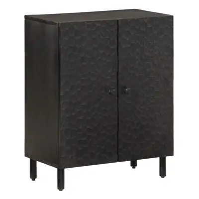 (black) vidaXL Side Cabinet Storage Cabinet Cupboard Sideboard Highboard Solid Wood