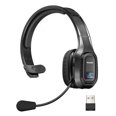 Wireless Headset with Microphone Noise Canceling, On-ear Bluetooth Headset with Microphone, 55H 