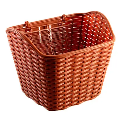 (Brown) Bicycle Basket Plastic Shopping Wicker Storage Basket Folk Craftsmanship