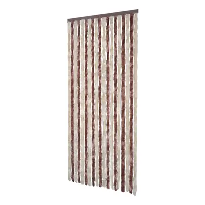 vidaXL Fly Curtain Door Fly Screen Beige and Light Brown 100x200 cm Chenille