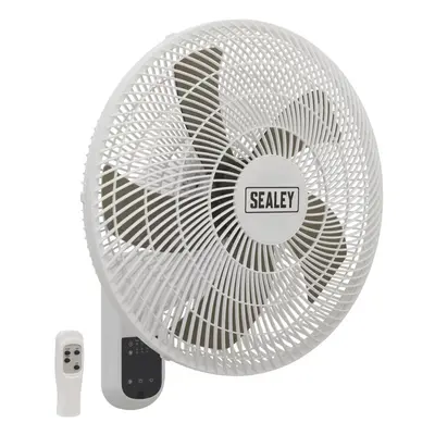 SEALEY - SWF18WR Wall Fan 3-Speed 18" with Remote Control 230V