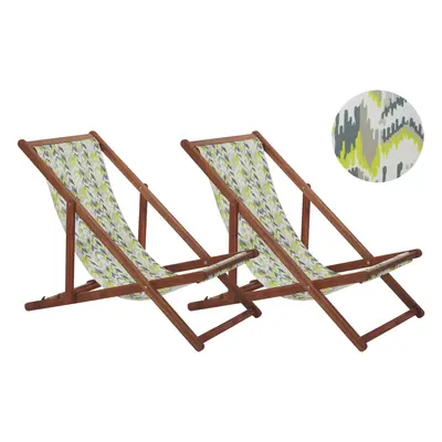 Sun Lounger Wood Dark Brown ANZIO