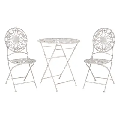 Bistro Set SCAFA Metal White