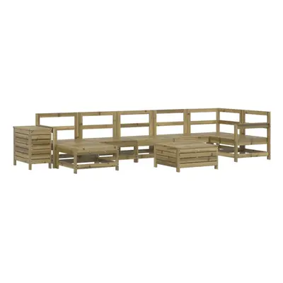 (natural impregnated) vidaXL Garden Sofa Set Piece Outdoor Sofa Corner Sofa Impregnated Wood Pin