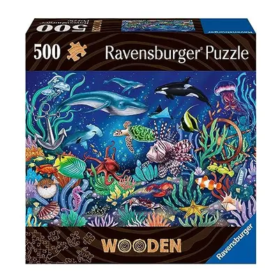 17515 Wooden Jigsaw Puzzle for Adults and Kids Age Years Up-Under The Sea Pieces, Black