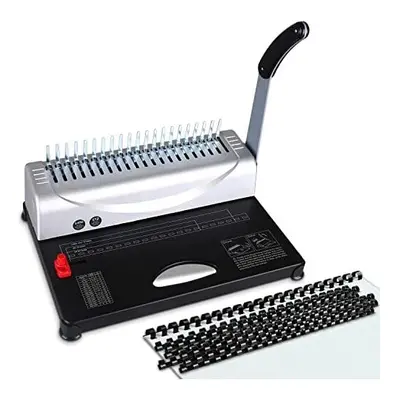 MAKEASY Binding Machine, 21-Hole, Sheet, Paper Punch Binder with Starter Kit PCS 3/8'' PVC Comb 