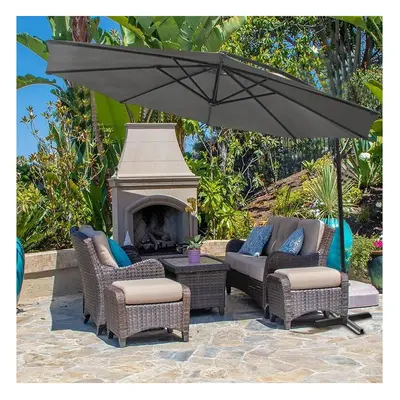 3M Cantilever Banana Grey Garden Parasol