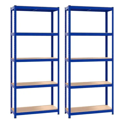 (blue, x x cm/ piece) vidaXL Storage Shelf Garage Organiser Holder Rack Steel and Engineered Woo