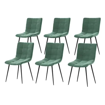 (Green, 6) Richton Velvet Dining Chair Set Kitchen Home Room