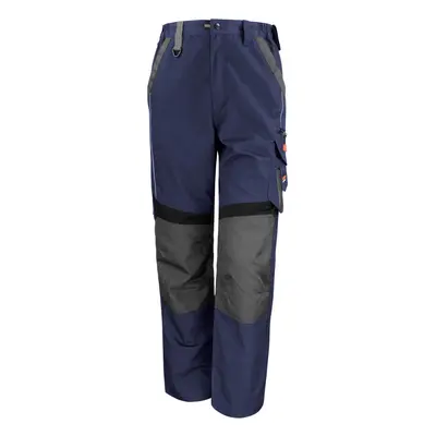 (XXL R, Navy/Black) WORK-GUARD by Result Unisex Adult Technical Trousers