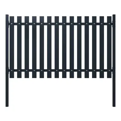 vidaXL Fence Panel Anthracite 174.5x125cm Powder-coated Steel Garden Barrier