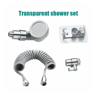 (Transparent Shower set) Bathroom Kitchen Hose Bath Tub Shower Hand Held Spray Mixer Spout Fauce