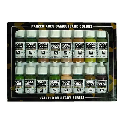 Val70179 - Av Vallejo Model Color Set - Panzer Aces Camouflage (x16)