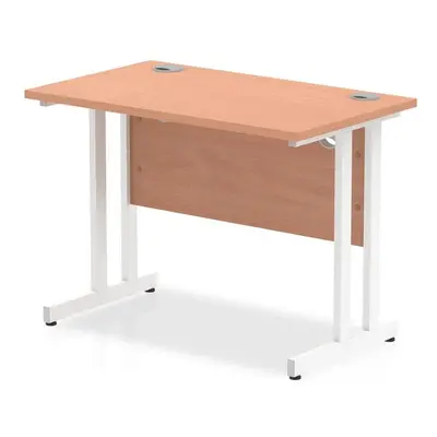 DYNAMIC Impulse 1000mm Slimline Desk Cantilever Leg Beech White