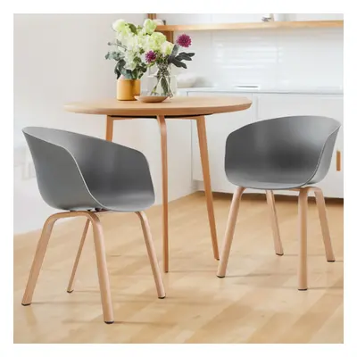 4Pcs Hotel Restaurant Dining Chairs Plastic Tub Seat Dining Room Kitchen Chairs