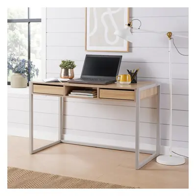 (Oak Effect) Home Source Toronto Drawer Industrial Office PC Desk