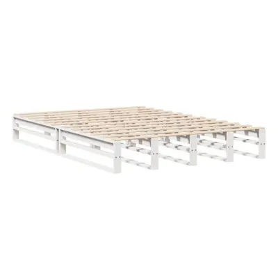 vidaXL Bed Frame Bedroom Bedstead Bed Base White 140x200 cm Solid Wood Pine