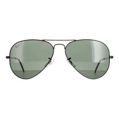 Ray-Ban Sunglasses Aviator W3361 Polished Black Green G-15 Polarized