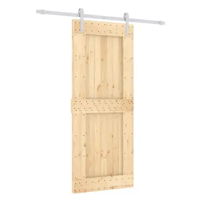 vidaXL Sliding Door Barn Door with Hardware Set Interior Door Solid Wood Pine