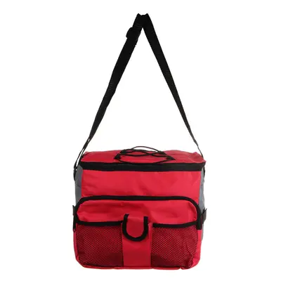 (Red) 3L Insulated Lunch Bag Food Container Box Bag Food Delivery Bag Waterproof Lightweight Gro