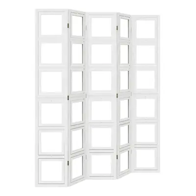 (40 x cm/ piece) vidaXL Room Divider Panel Office Privacy Screen White Solid Wood Paulownia