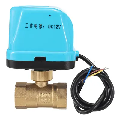 (1 Inch) DC 12V 1/2" 3/4" 1" 1-1/4" Motorized Electric Brass Ball Valves Wire Full Port Valve