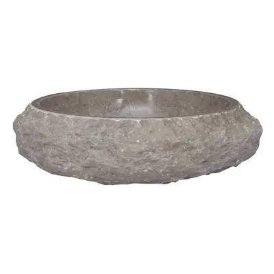 vidaXL Sink Grey Marble Natural Stone Basin Washroom Bathroom Home Accessory