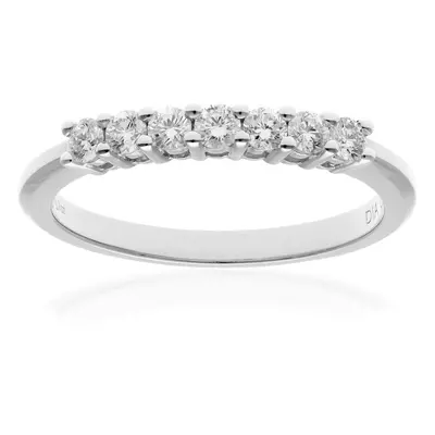 (J) Jewelco London 18ct Diamond White Gold Eternity Ring, H/SI Certified Diamonds, Round Brillia