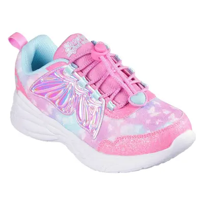 (3 UK, Pink/Turquoise) Skechers Girls Dream Racer Wing Brites Shoes